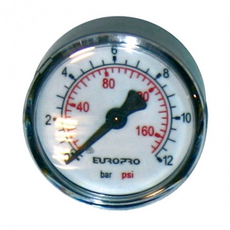 Manomètre axial 1/4" cylindrique huile 50 mm 0 à 16 bar