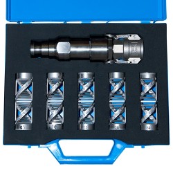 Mallette surmixer hélicoïdal inox 1"1/4 acier et filtres 0,5-1-1,5-2 & 3"